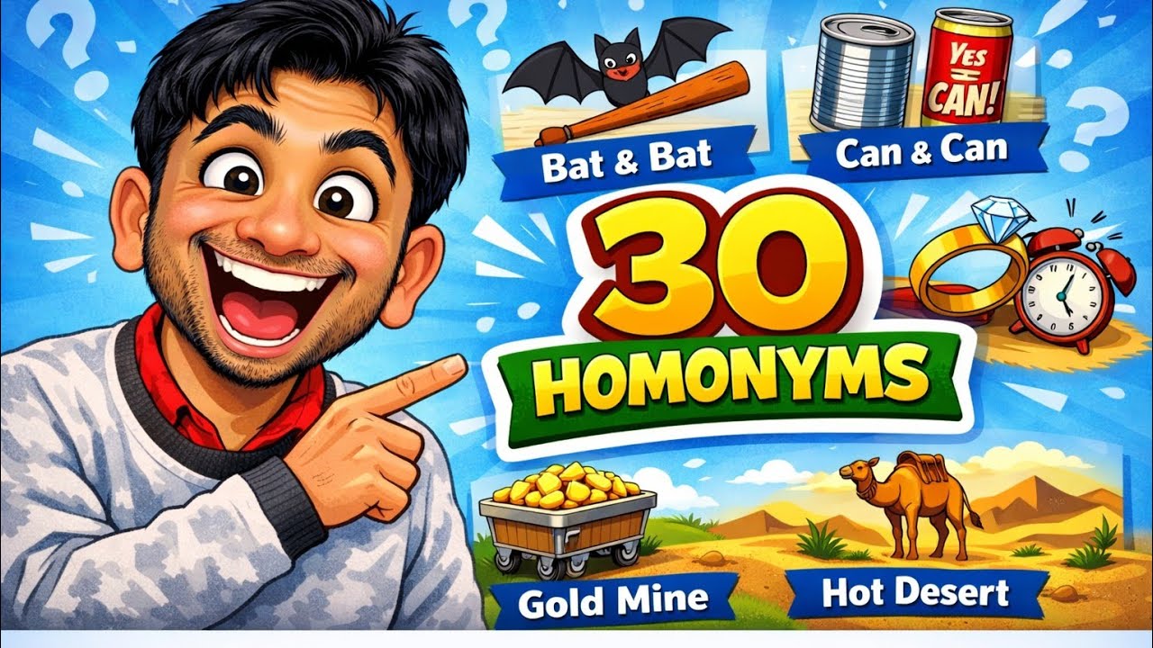 Homonyms Practice Part 2 | Meaning & Use in Sentence