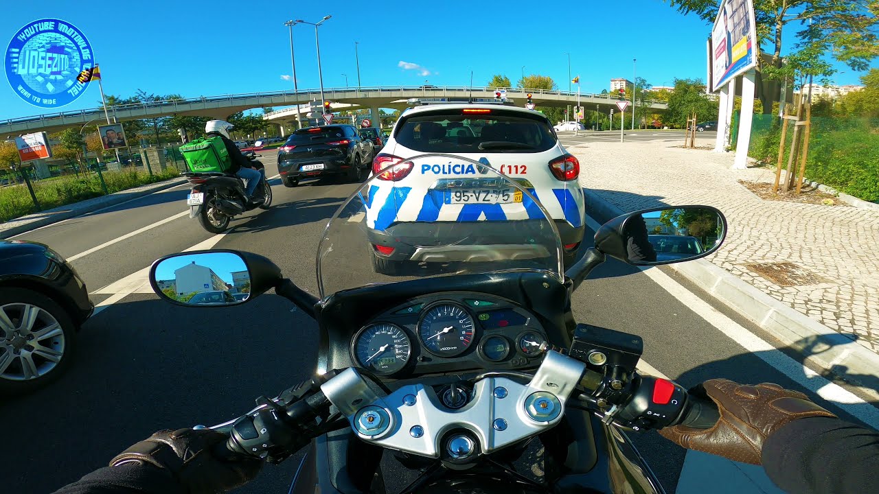A GSX750F na cidade; A GoPro a ser GoPro 😡