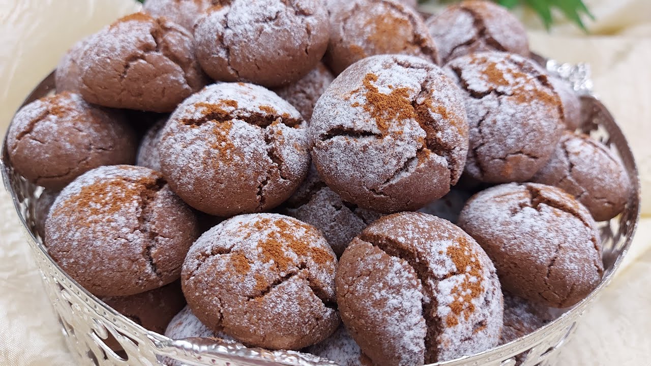 Ghriba sans gluten - غريبة بالكاكاو بدون غلوتين ولا دقيق مصنع  شكل ومداق رائعين لسليكين