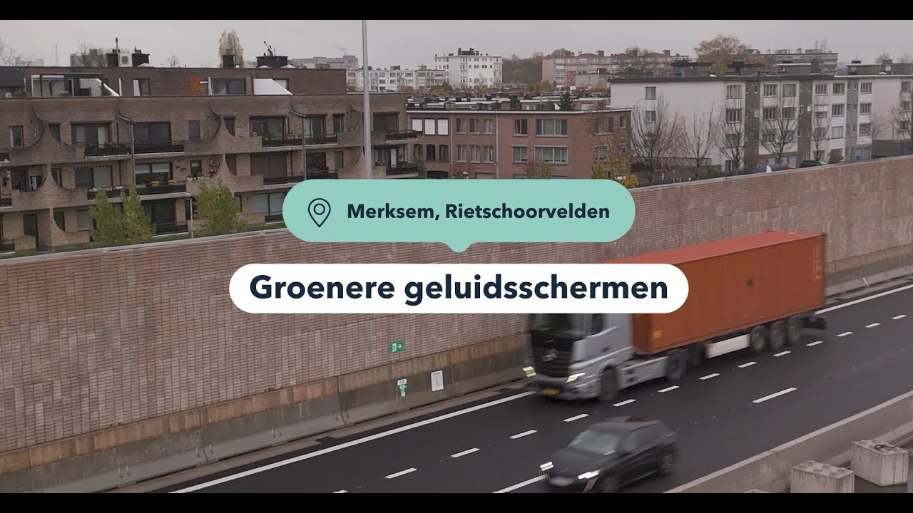 Groenere geluidsschermen in Merksem