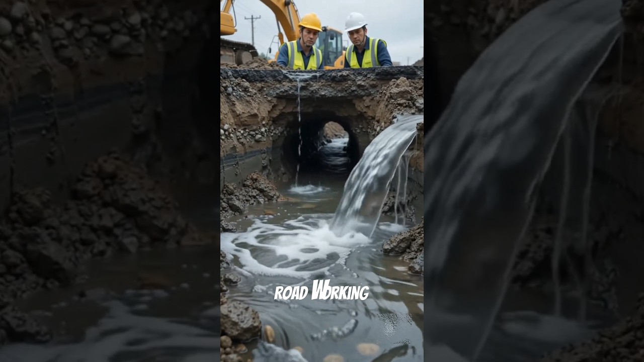 🔥 Massive Road Collapse! Excavators Race to Fix Giant Sinkhole 🚧🚜 #Excavator #Construction #shorts