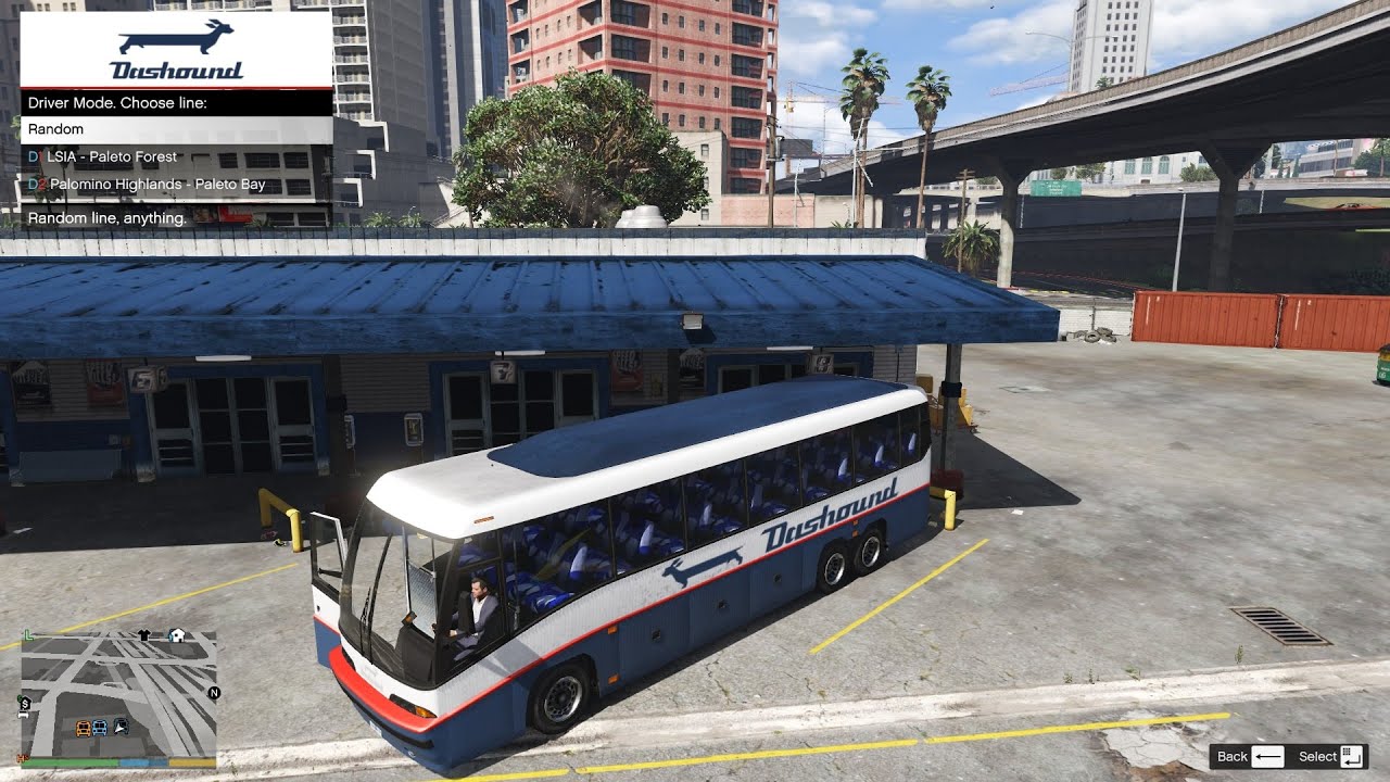 Dashound Bus Driver, Line D2, Long Travel Bus Service (GTAV Mod)