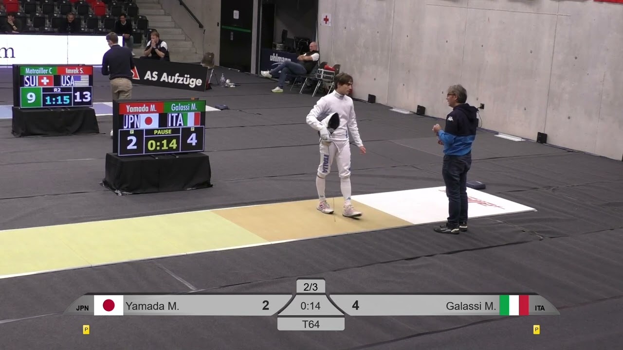 2024 385 T64 16 M E Individual Bern SUI WC YELLOW GALASSI ITA vs YAMADA JPN