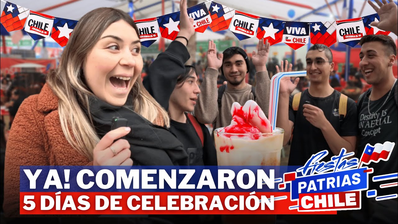 COMENZARON las FIESTAS PATRIAS🎊EN CHILE 5 dias SIN PARAR| Vuelven las FONDAS 🇨🇱🤯🙈|chile 2023