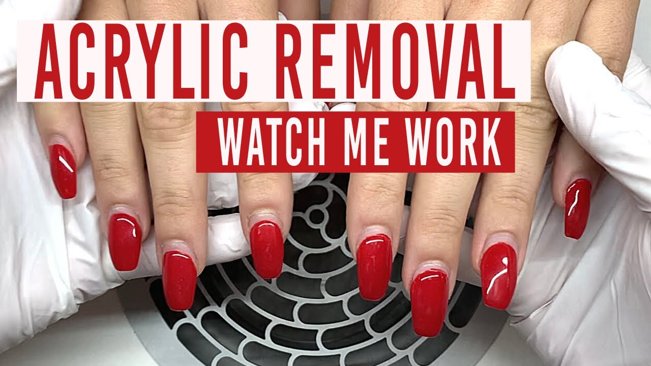 Removing long acrylic nails and natural nail manicure w/Dior