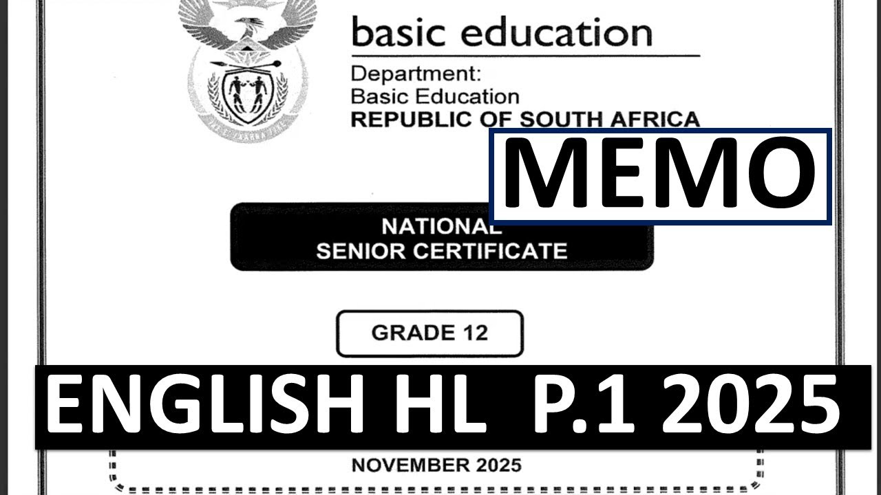 2025 MEMO ENGLISH HOME LANGUAGE PAPER 1 GRADE 12 FINAL EXAMS  P.1 ENGLISH HL [THUNDEREDUC]  FINAL EX