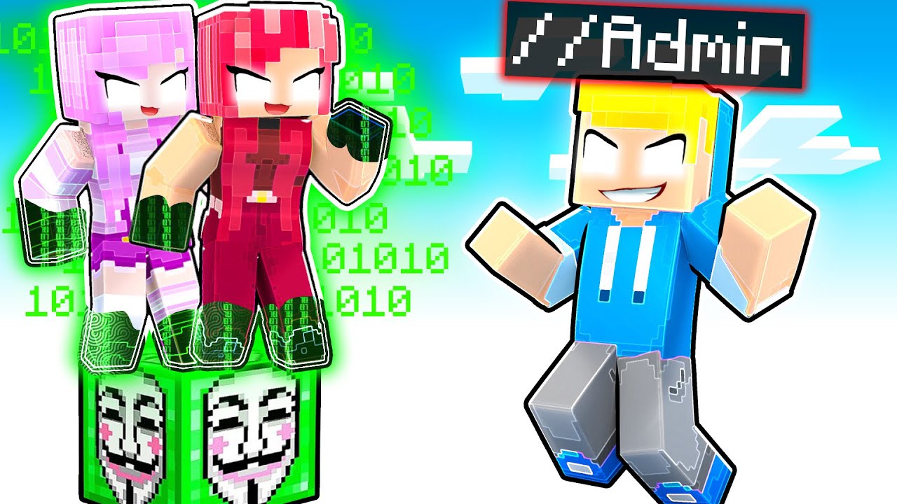USO i COMANDI ADMIN su un BLOCCO SOLO HACKER Su Minecraft!