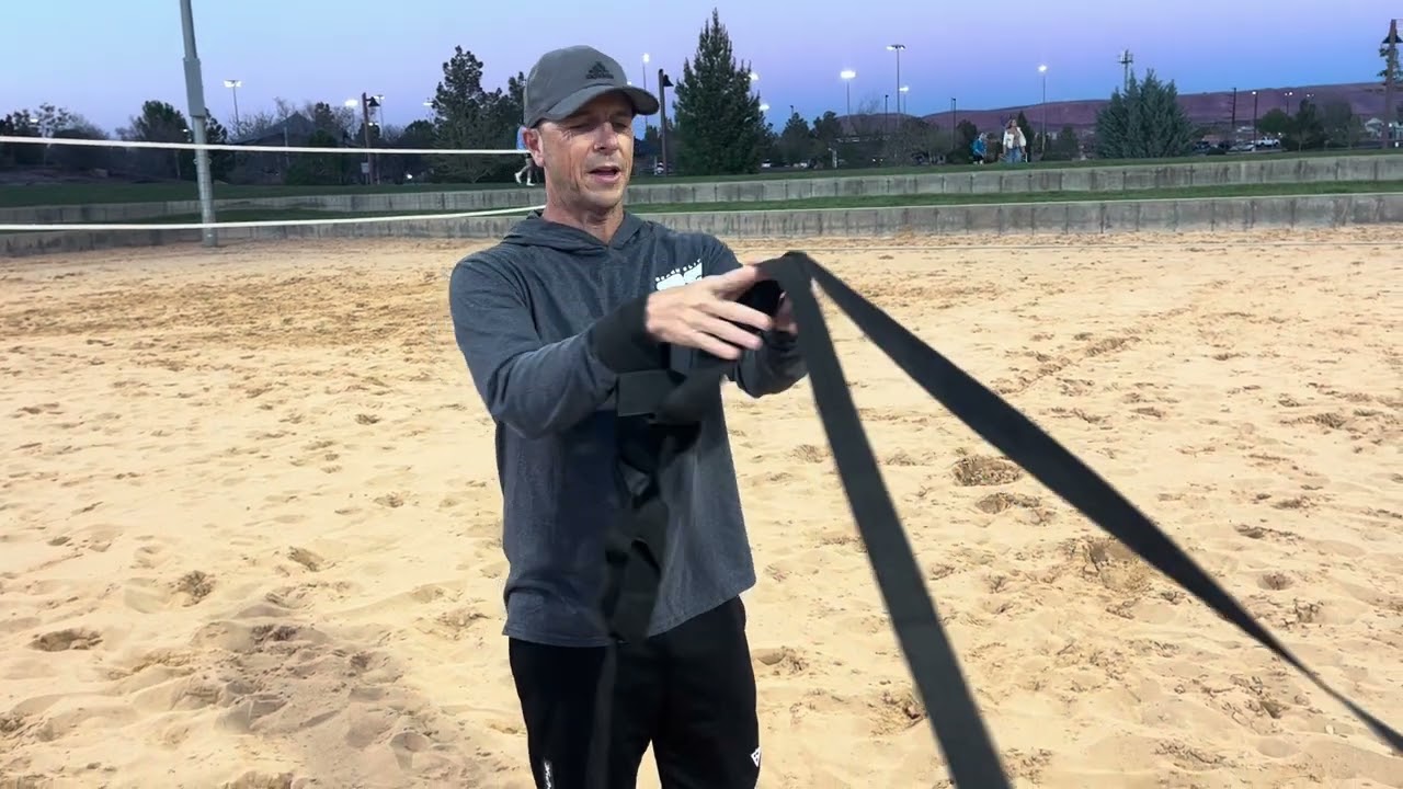 How to pull up volleyball boundary lines like a proi! The Daisy Chain technique