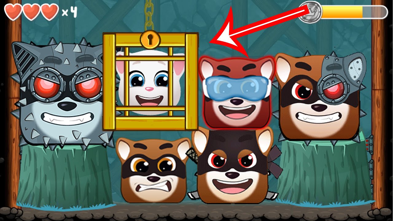 RED BALL 4 - TALKING ANGELA BALL ALL LEVELS (15, 30, 45, 75) ALL VOLUMES ALL AMONG US BOSSES (iOS)