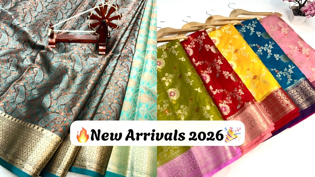 🔥New arrival 2026 | कम बजट में असली बनारसी साड़ी? 😱 | First Time Banarasi Lehenga at Umaiza Fabric 