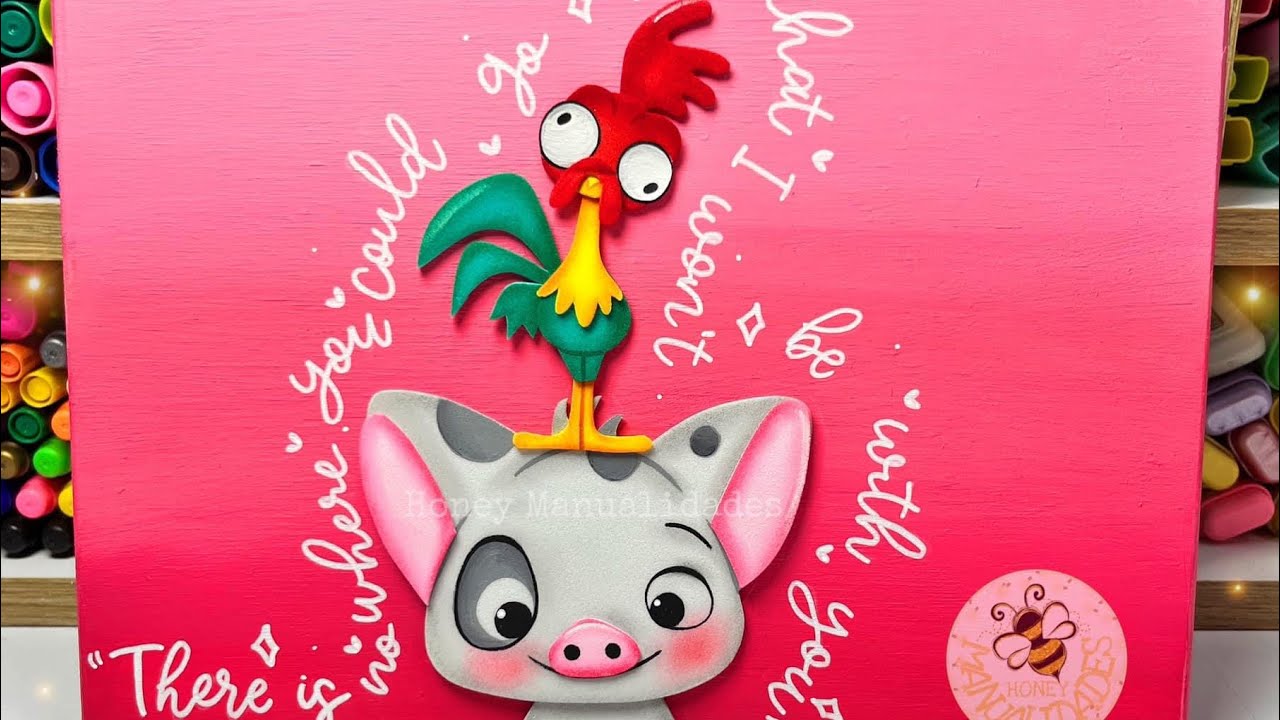 Pua y HeiHei de Moana en foami o gomaeva #moana2 #diy