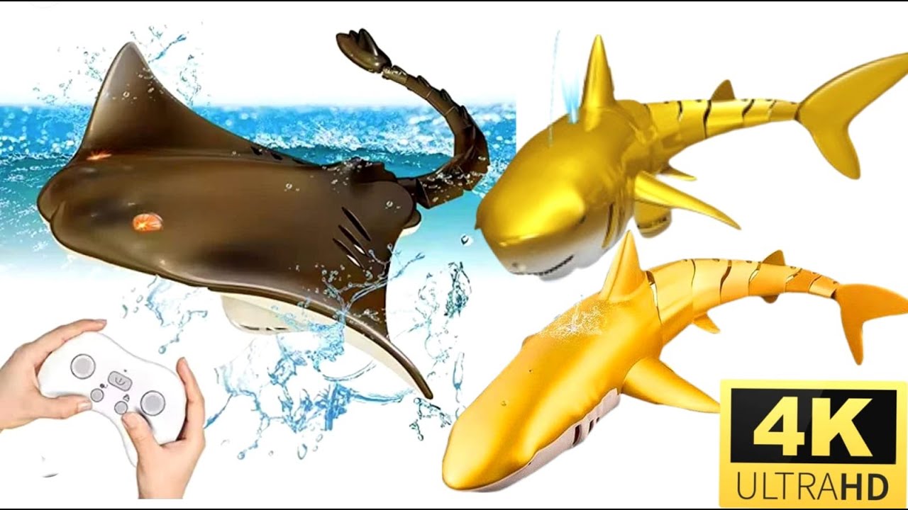 UNBOXING REMOTE CONTROL STINGRAY|ROBOTIC GOLDEN SHARK| ASMR