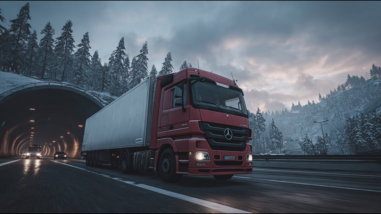 Truck Simulator Ultimate🚛❄️Morning 258km Haul:Refrigerated Trailer&Tunnel🌫️🚇iOSAndroid Real Gameplay