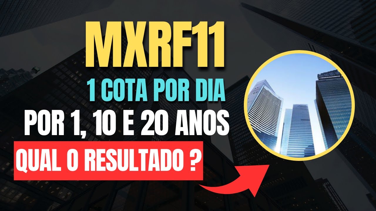 COMPRANDO UMA COTA POR DIA DO MXRF11 POR 20 ANOS