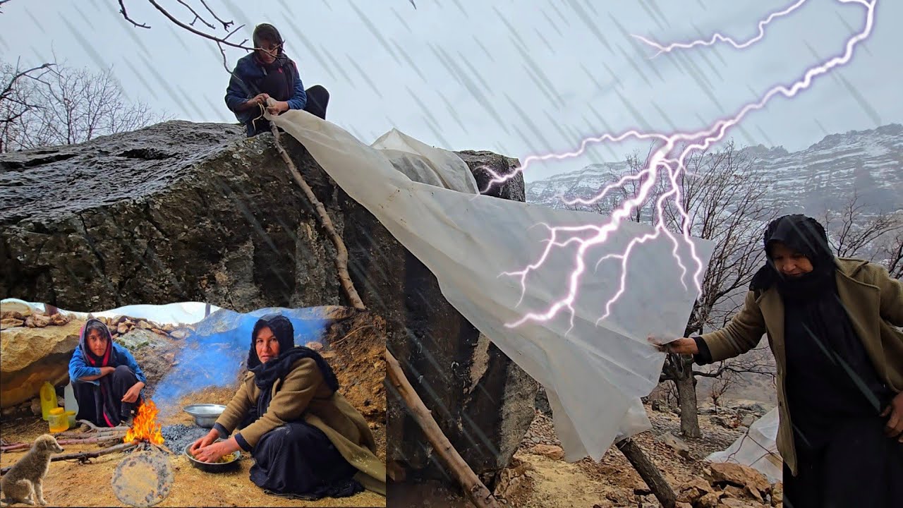 Женщины-кочевницы в горной пещере: как выжить в смертельно опасный дождливый день | Выживание