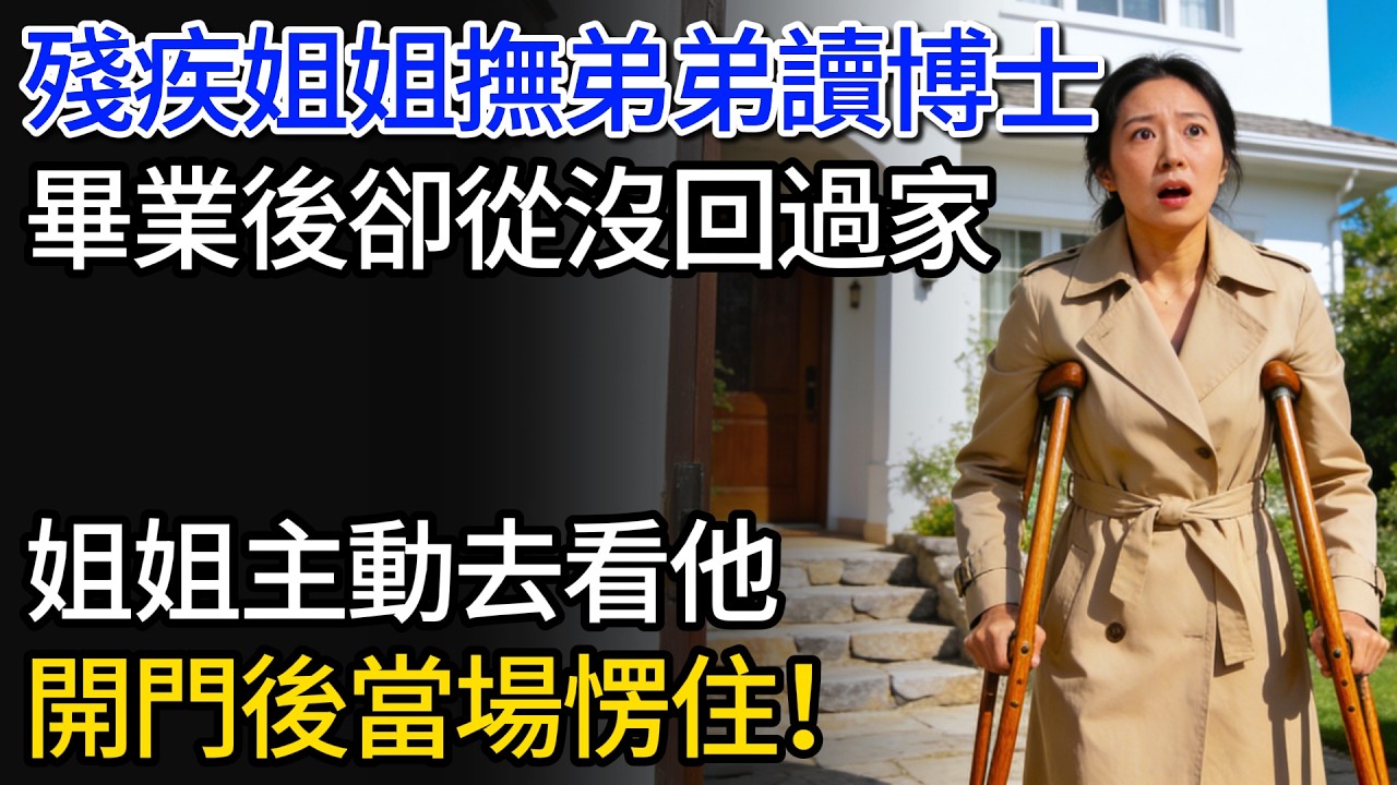 殘疾姐姐撫弟弟讀博士，畢業後卻從沒回過家，姐姐主動去看他，開門後當場愣住！