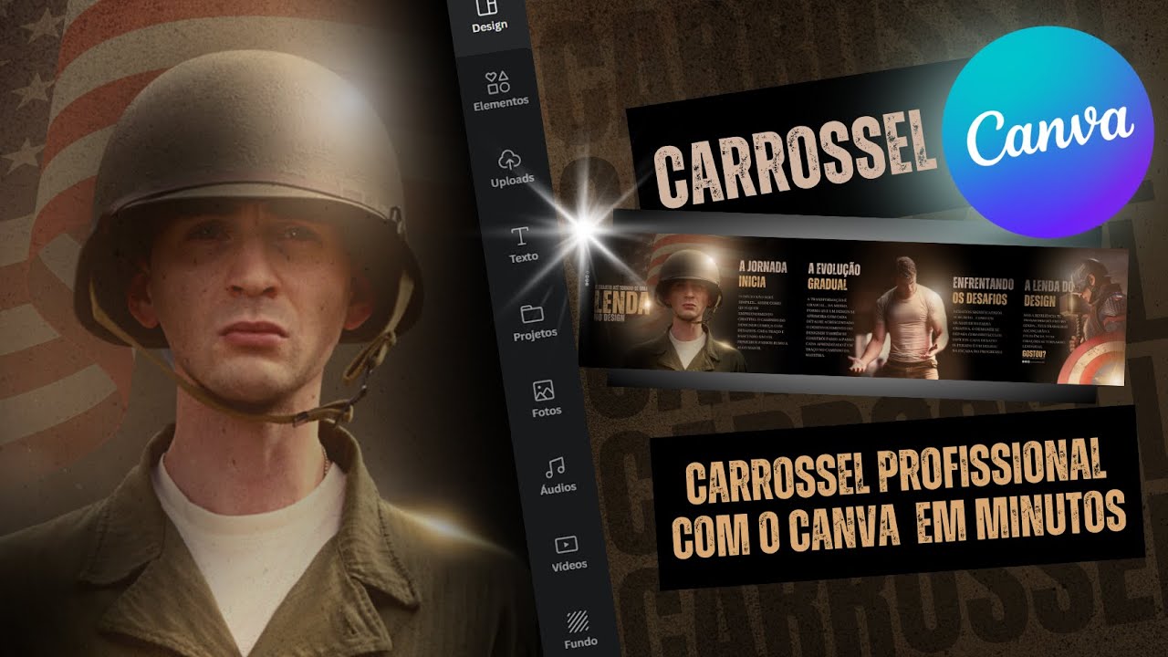Carrossel Capitão América - Crie Posts Carrossel Incríveis no Instagram: Tutorial Usando o Canva