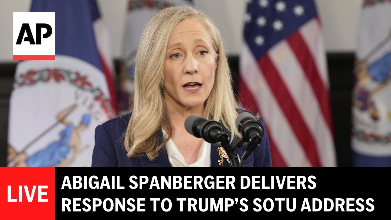 LIVE: Abigail Spanberger delivers Democratic response to Trump’s State of the Union speech