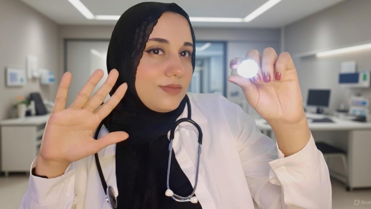🩺الطبيبة تفحص صحتك فحص طبي شامل اي اس ام ار | ASMR doctor #asmr