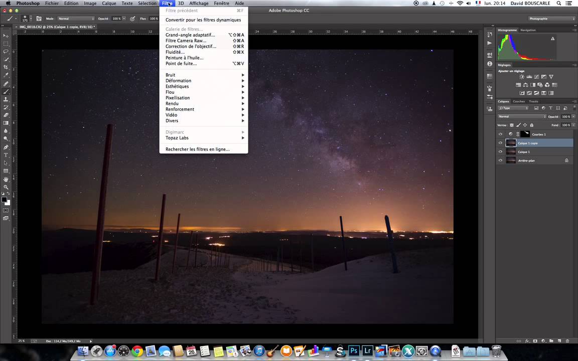 Editer une Voie Lactée sous Photoshop