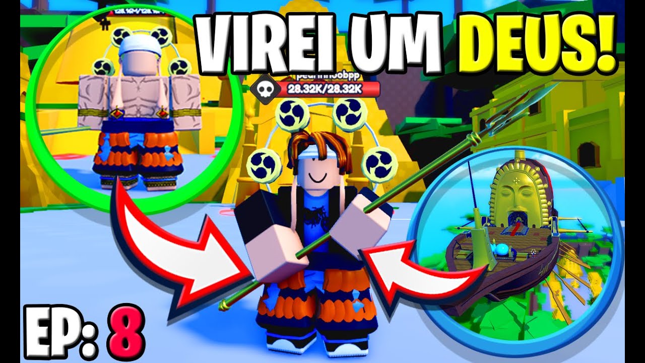 CONSEGUI OS ITENS MÍTICOS E ME TORNEI UM DEUS EM DE NOOB AO PRO NO ONE FRUIT SIMULATOR - ROBLOX