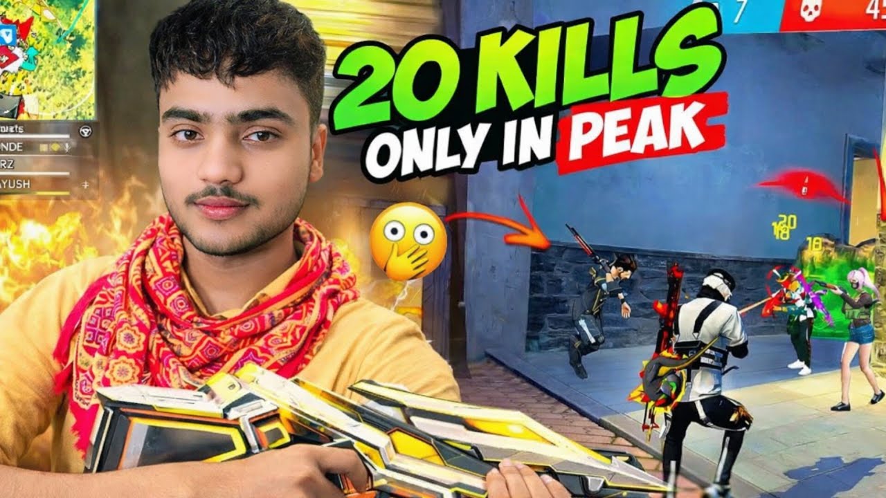  20 Kills Gameplay in Peak Only 😎  Biku plays and travel