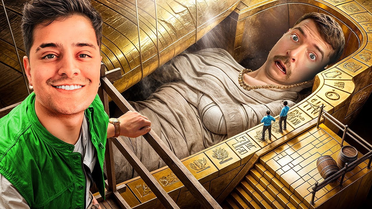 CORINGA REAGE: MRBEAST PASSOU 100 HORAS DENTRO DA PIRÂMIDE!!
