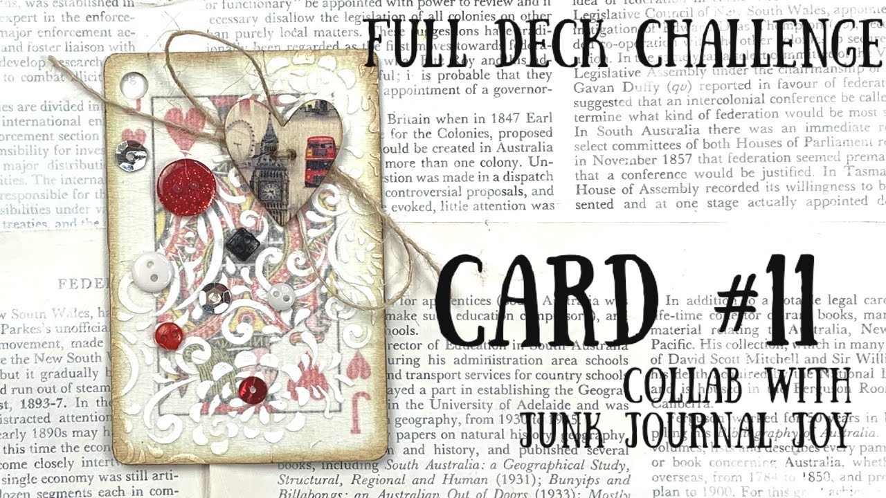 Altering a playing card using masking tape | Collaboration with Junk Journal Joy (121)