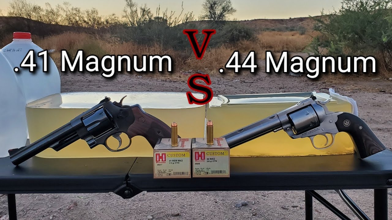 .41 Magnum против .44 Magnum в баллистическом геле