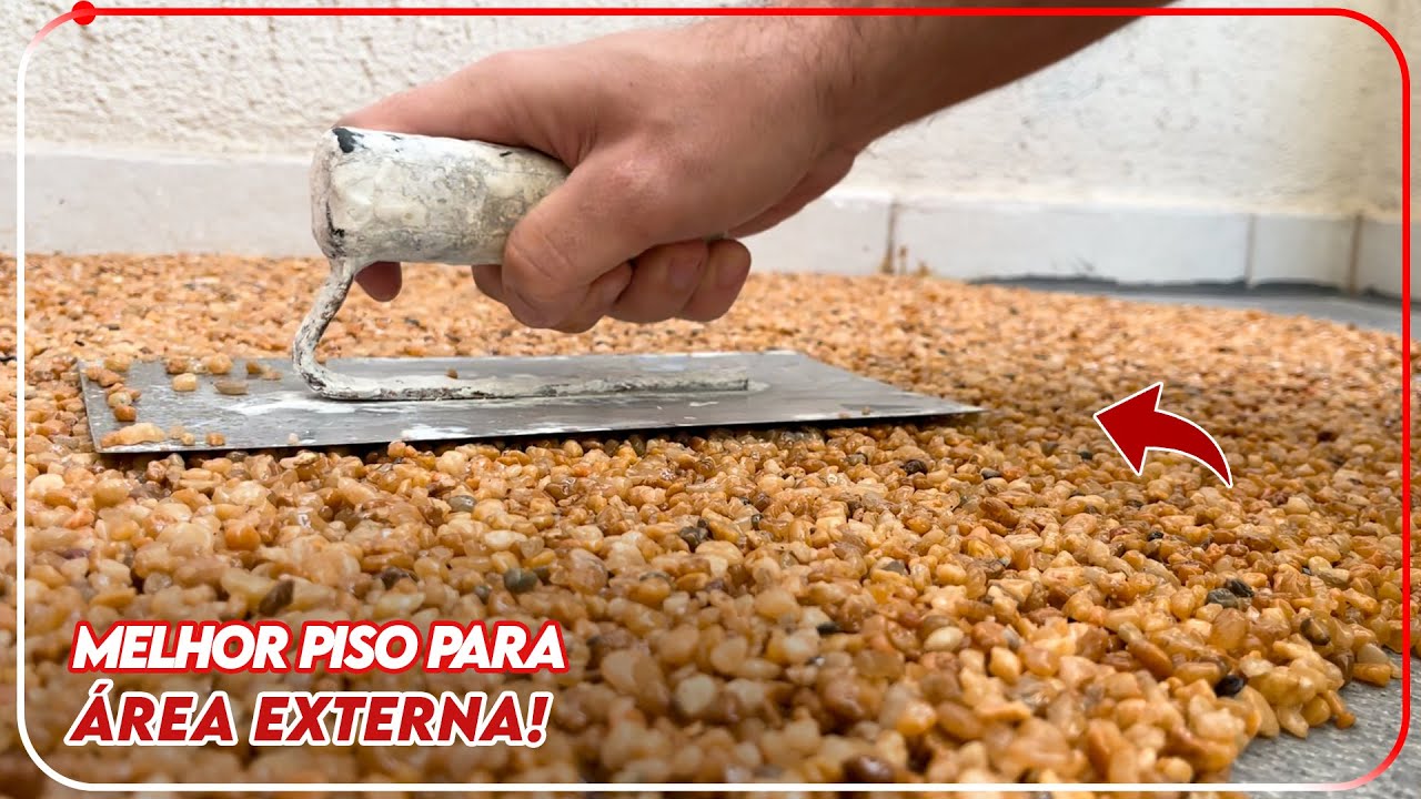 PISO DE PEDRA DE RIO SOBRE CERAMICA FAÇA VOCÊ MESMO