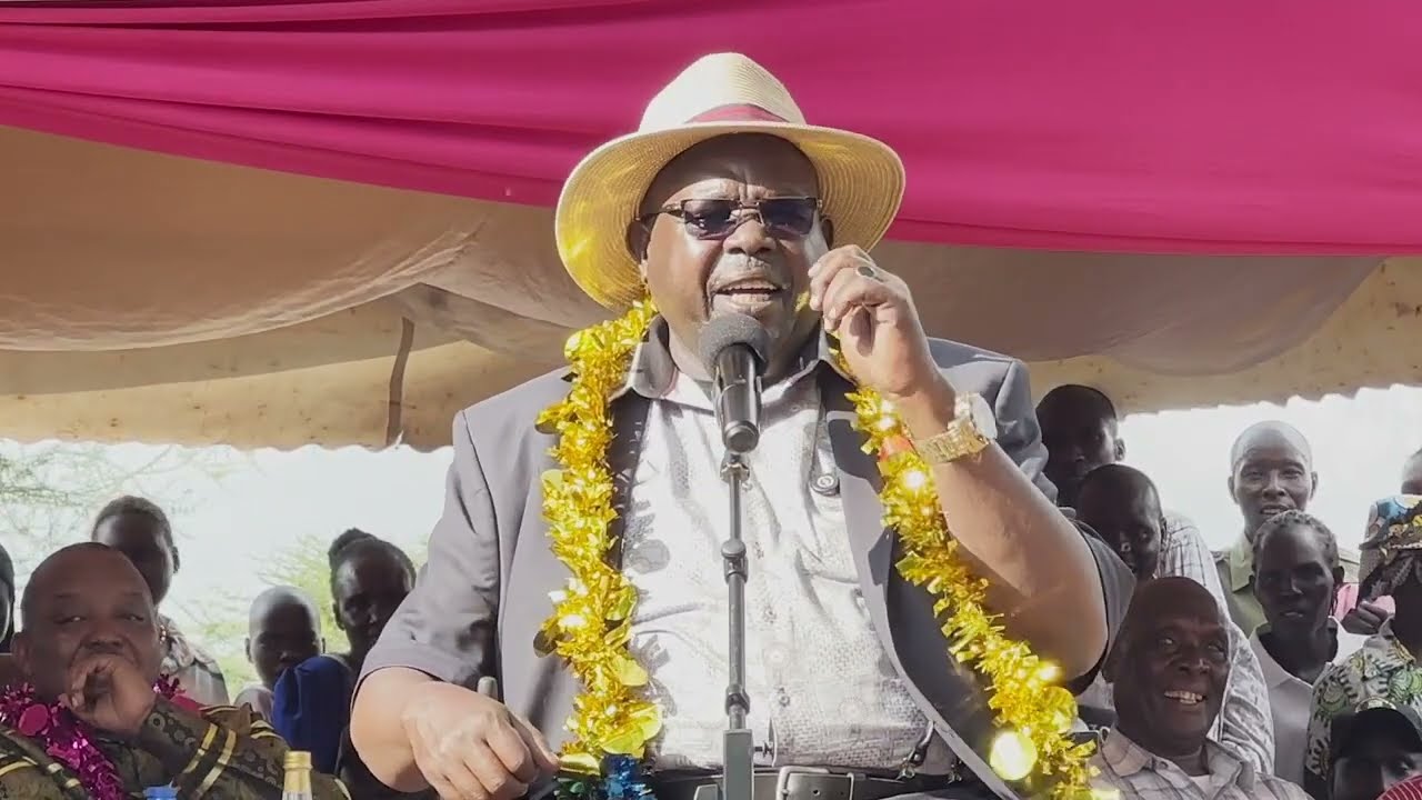 Speaking at Moinonin, Baringo North during the thanksgiving and support for university students