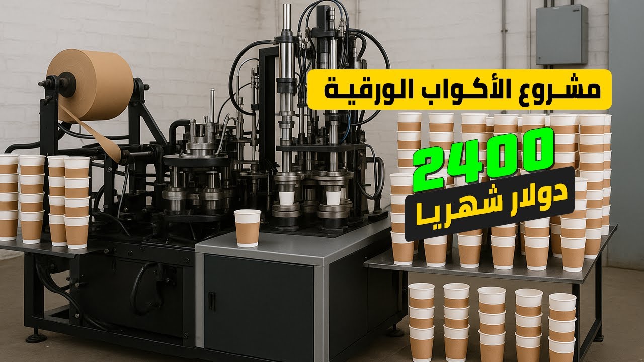 مشروع صناعة الأكواب الورقية | التكلفة و الارباح - دراسة جدوى كاملة و مفصلة- سعر الماكينة