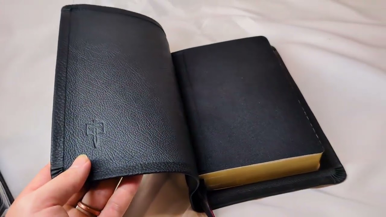 Custom Leather Bible KJV - Black Cowhide