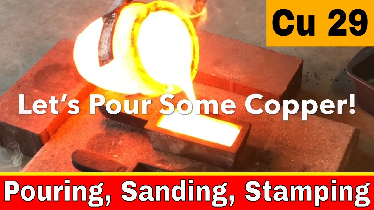 Melting Copper Scrap into Copper Bars - Melting and Pouring Copper!