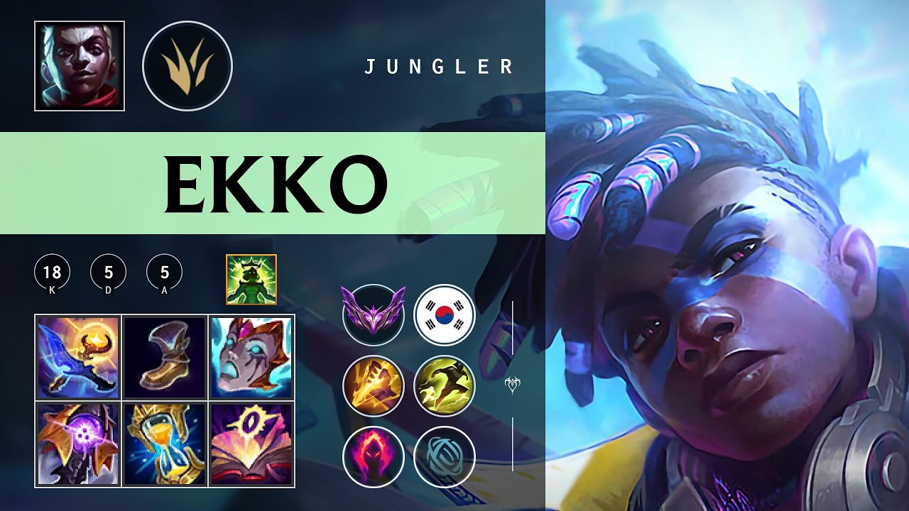 Ekko Jungle vs Kindred - KR Master Patch 26.07