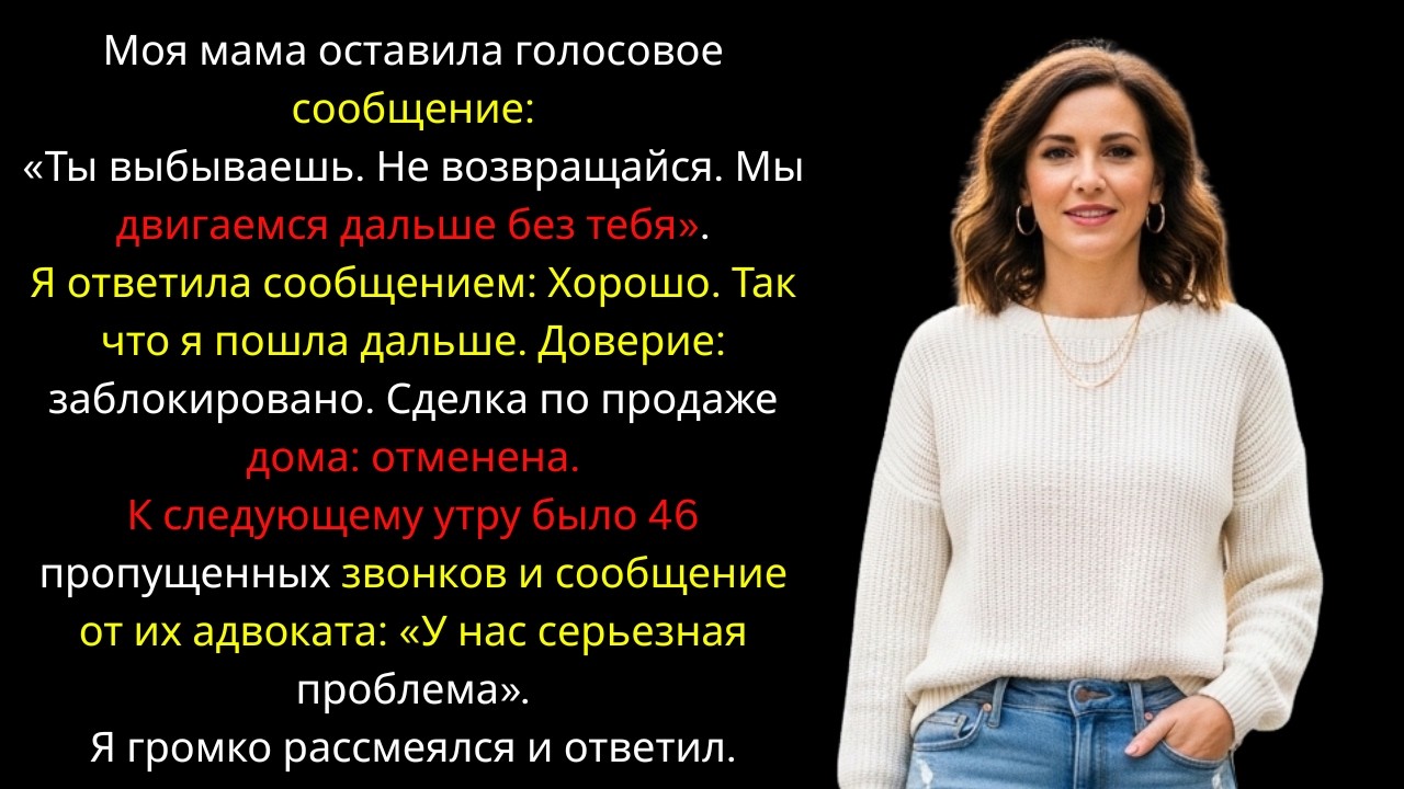 Моя мама прислала голосовое сообщение: «Не возвращайся» — поэтому я заморозил семейный траст