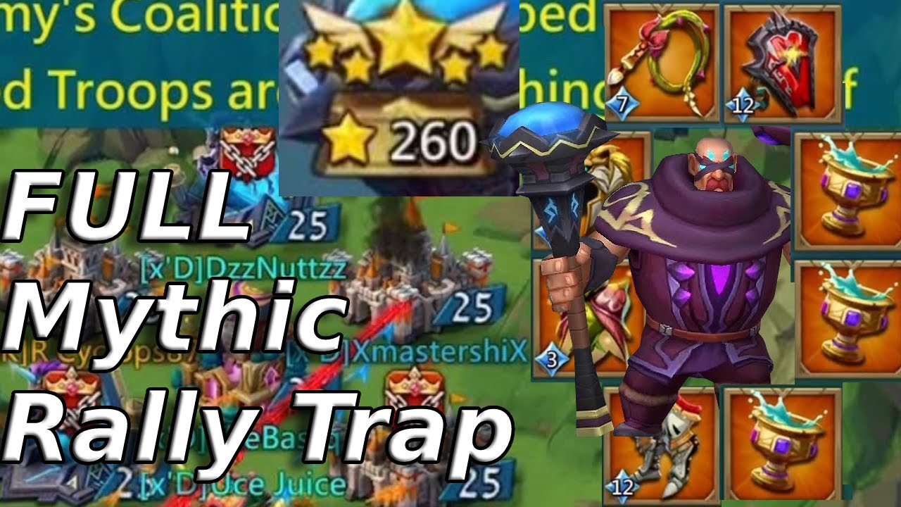 FULL MYTHIC Rally Trap Vs 260 Artifact 11k Titan. Will We Need To Change Comps? Lords Mobile.