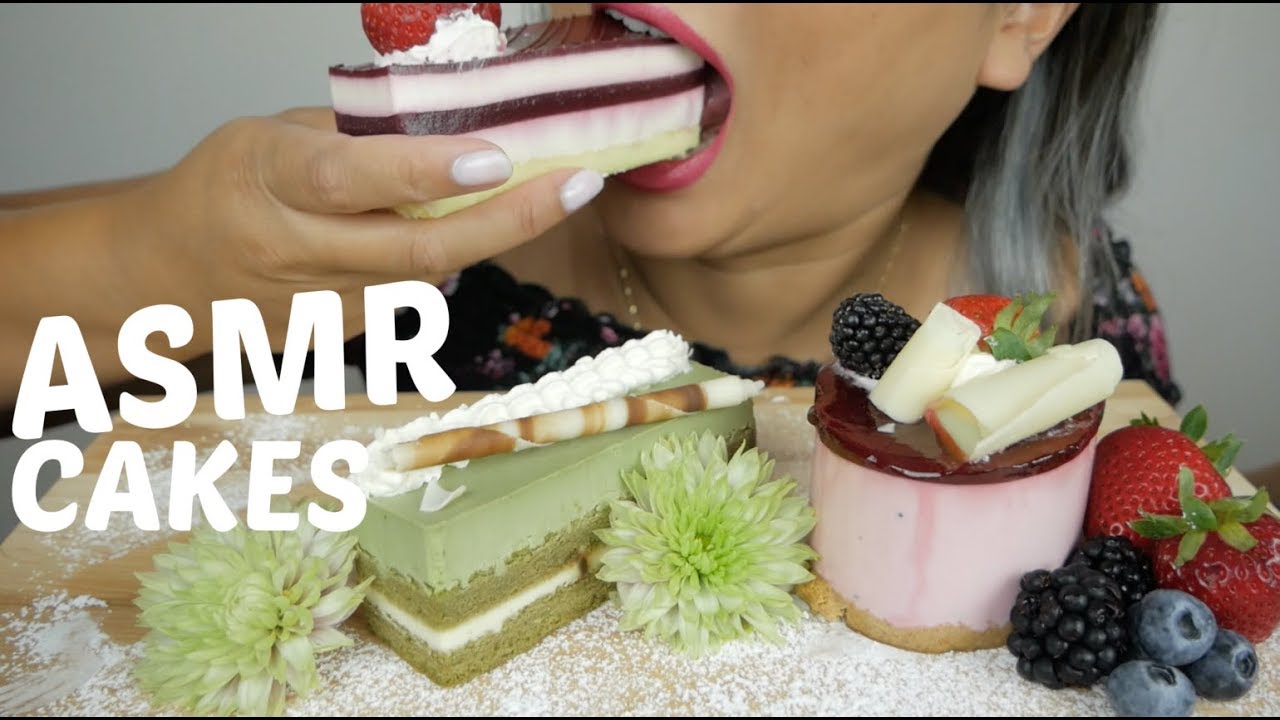 ASMR CAKES *Relaxing Soft Eating Sounds ASMR Mukbang | N.E Let's Eat