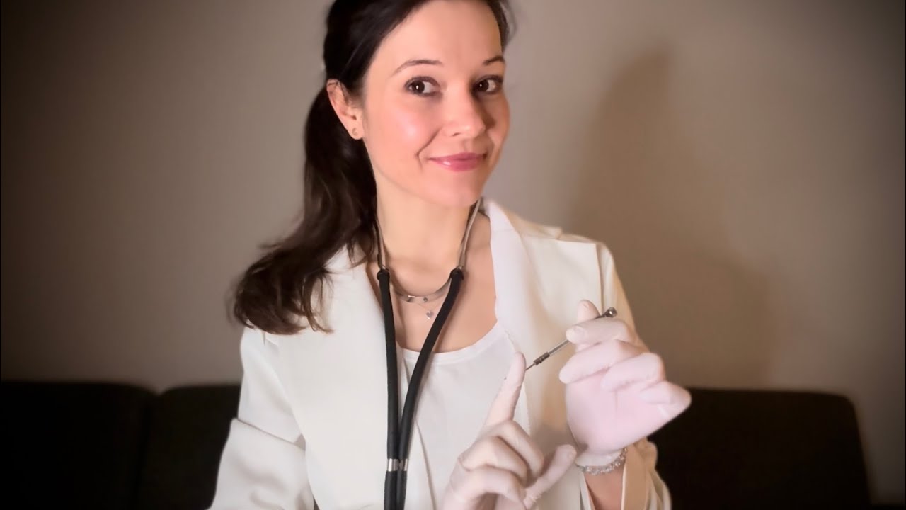 ASMR Ultimate Cranial Nerve Exam (german/russian) асмр врач