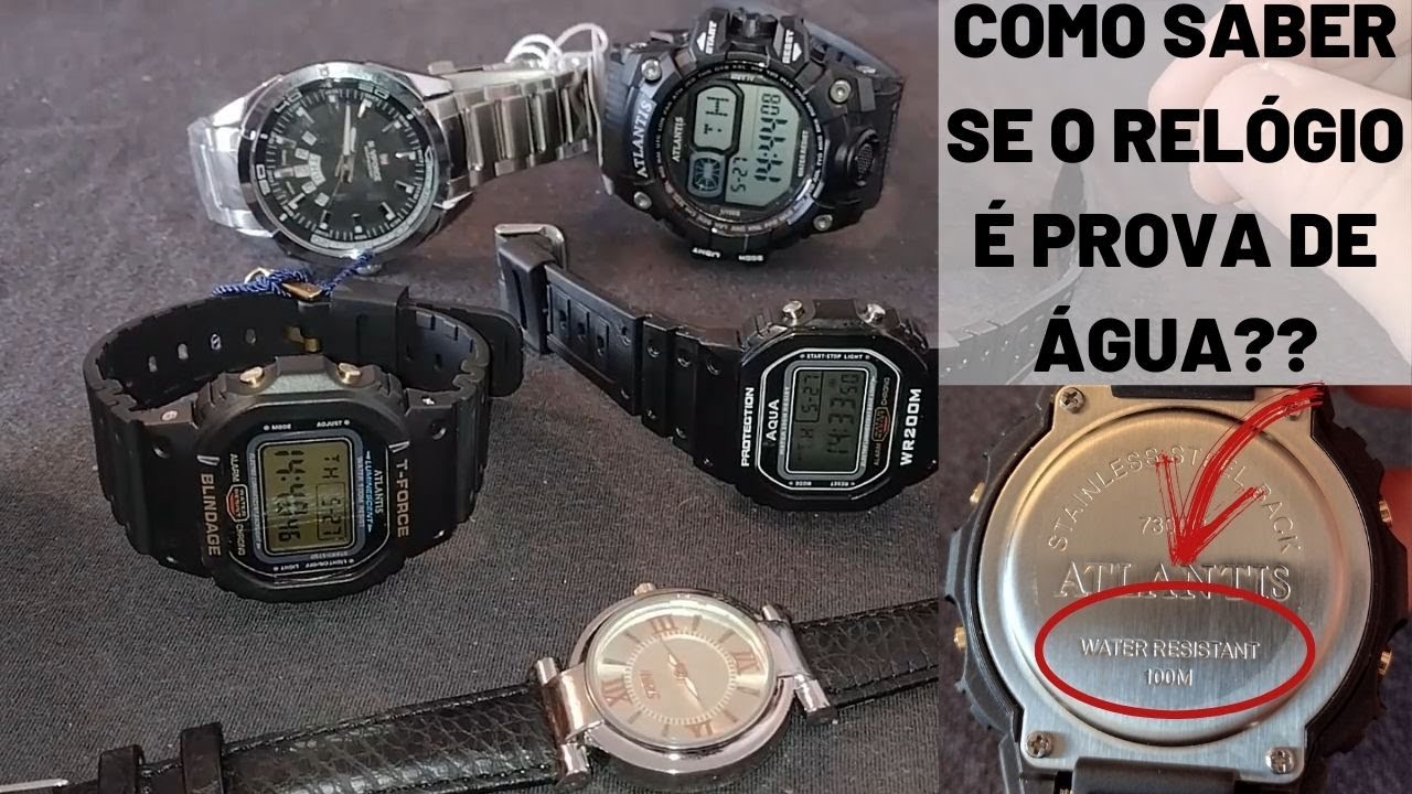 como saber se meu relógio é à prova d'água | tabela de resistencia de relógio atm