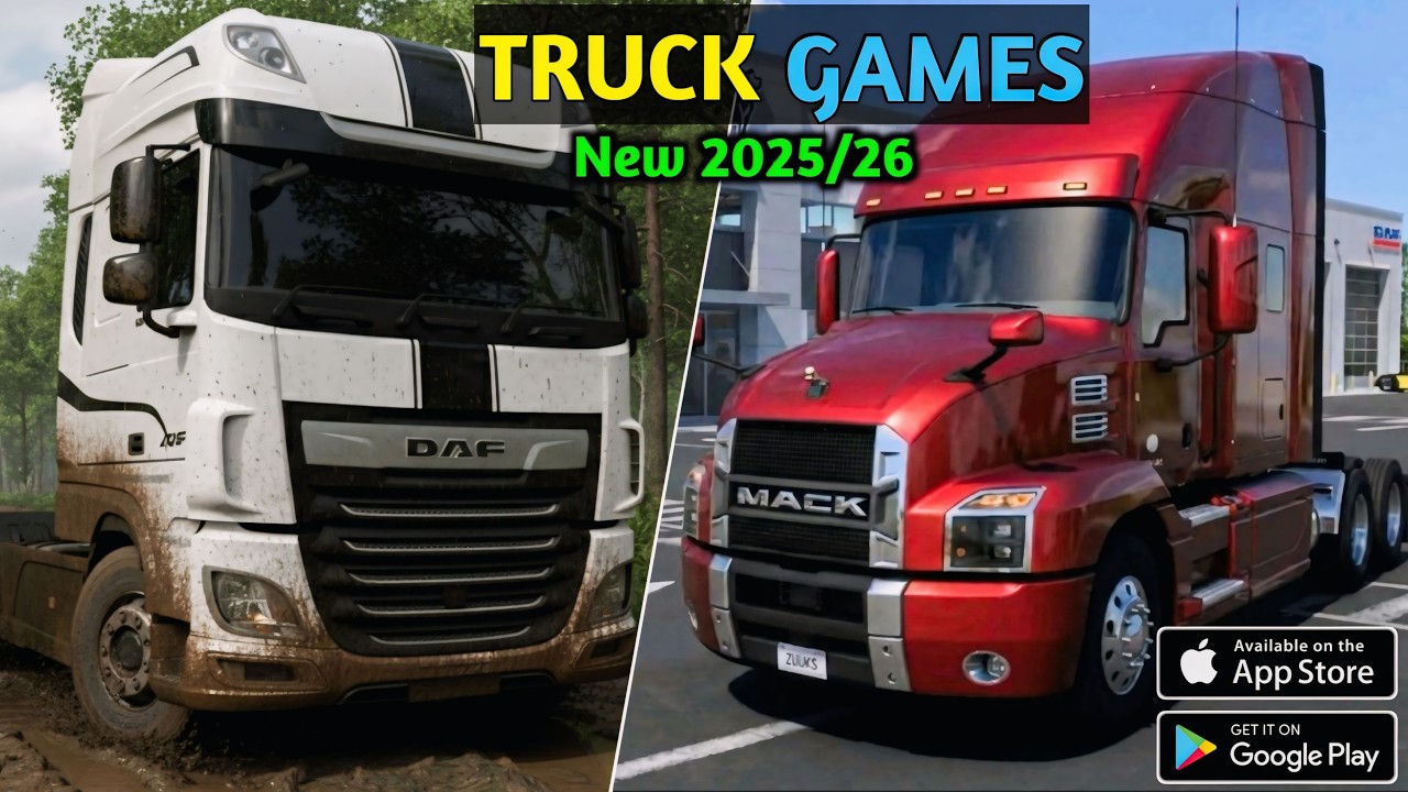 Топ-10 офлайн и онлайн игр про грузовики | Сверхвысокая графика #trucksimulator #mobilegaming #fyp