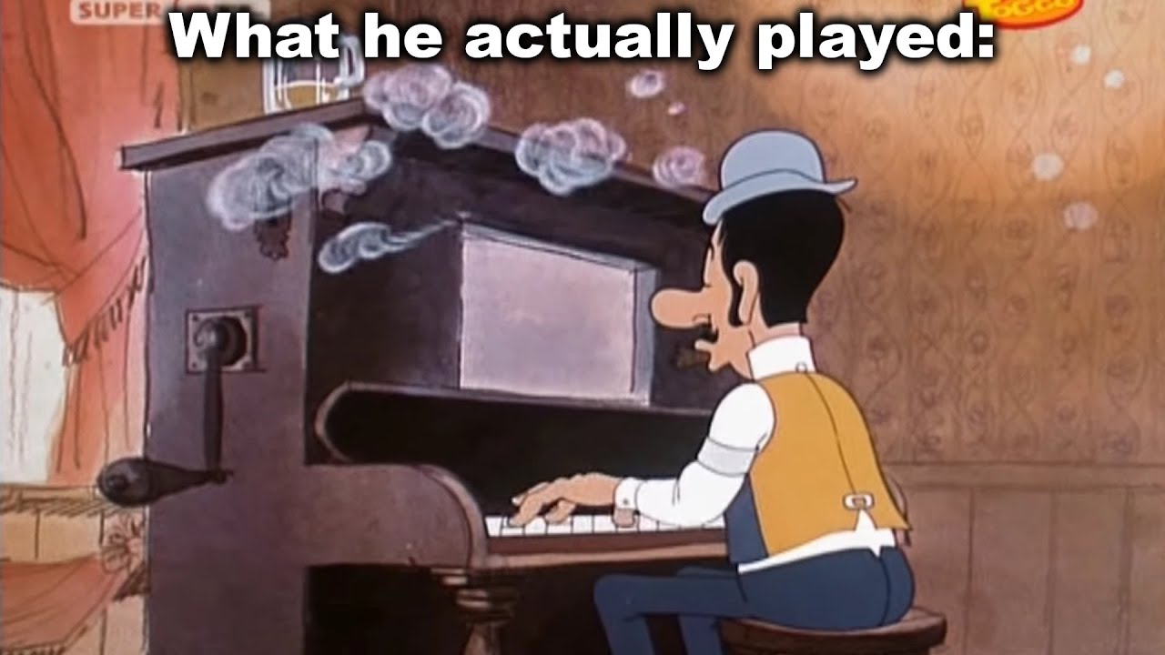 Pianos are Never Animated Correctly... (Lucky Luke Saloon Song)