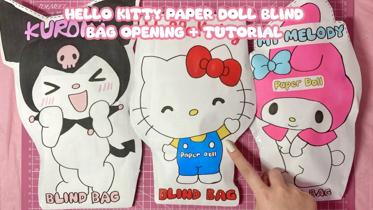 🎀 Hello Kitty paper doll Blind Bag | tutorial | ASMR | sanriolve
