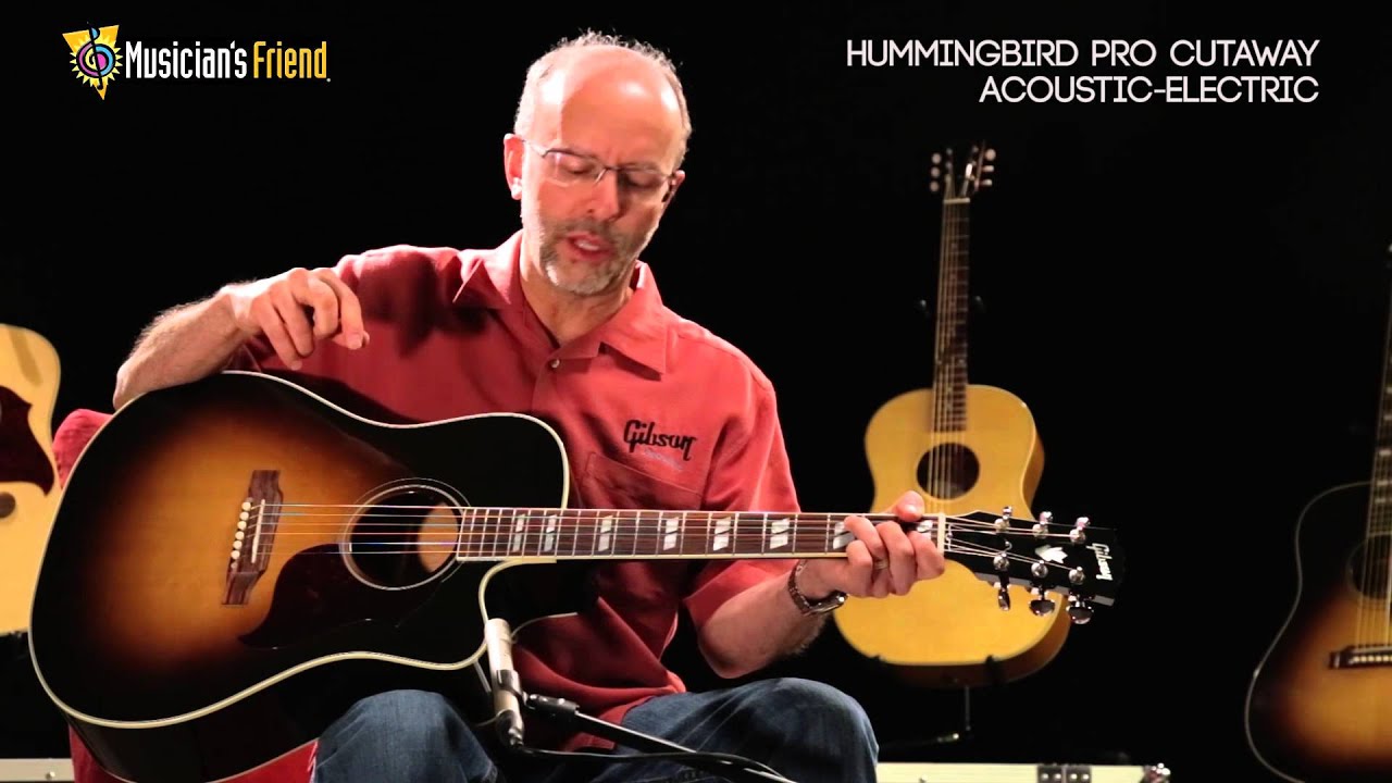 Gibson Hummingbird Pro Cutaway Acoustic-Electric Guitar, demo'd by Don Ruffatto