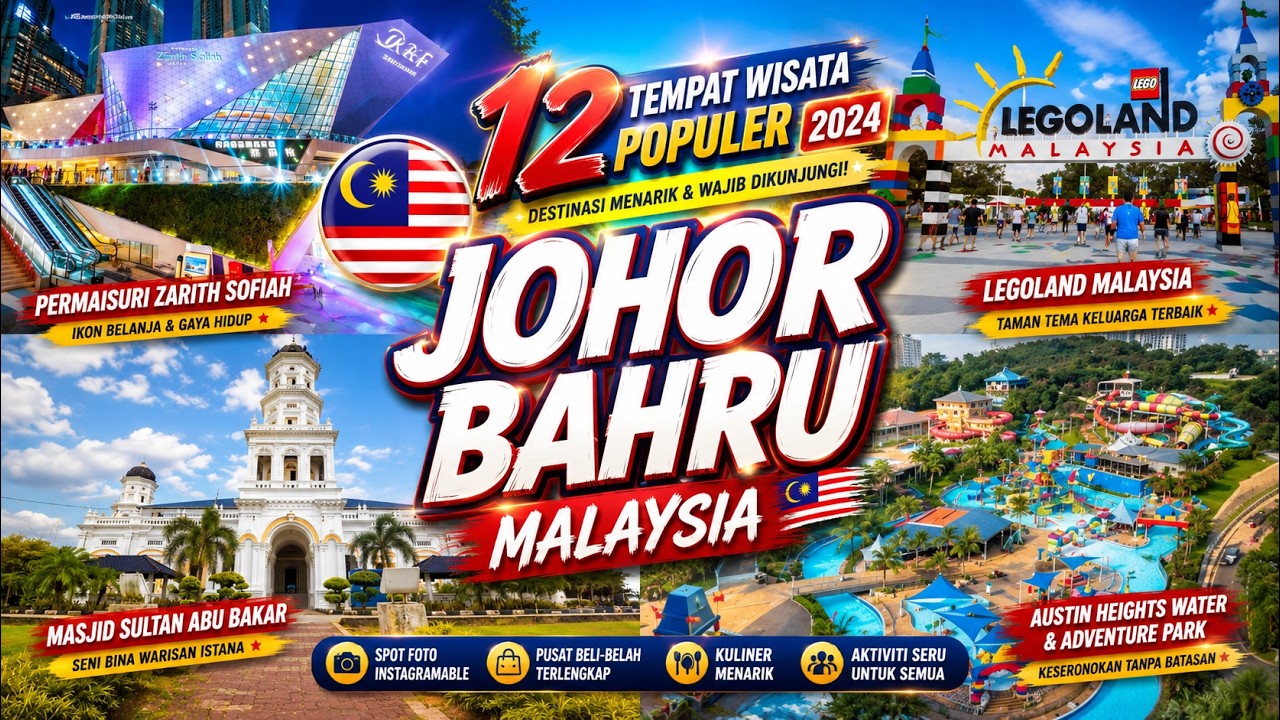 12 Tempat Wisata Terbaik  di JOHOR BAHRU - MALAYSIA, No. 1,5 dan 10 paling populer Tahun 2024