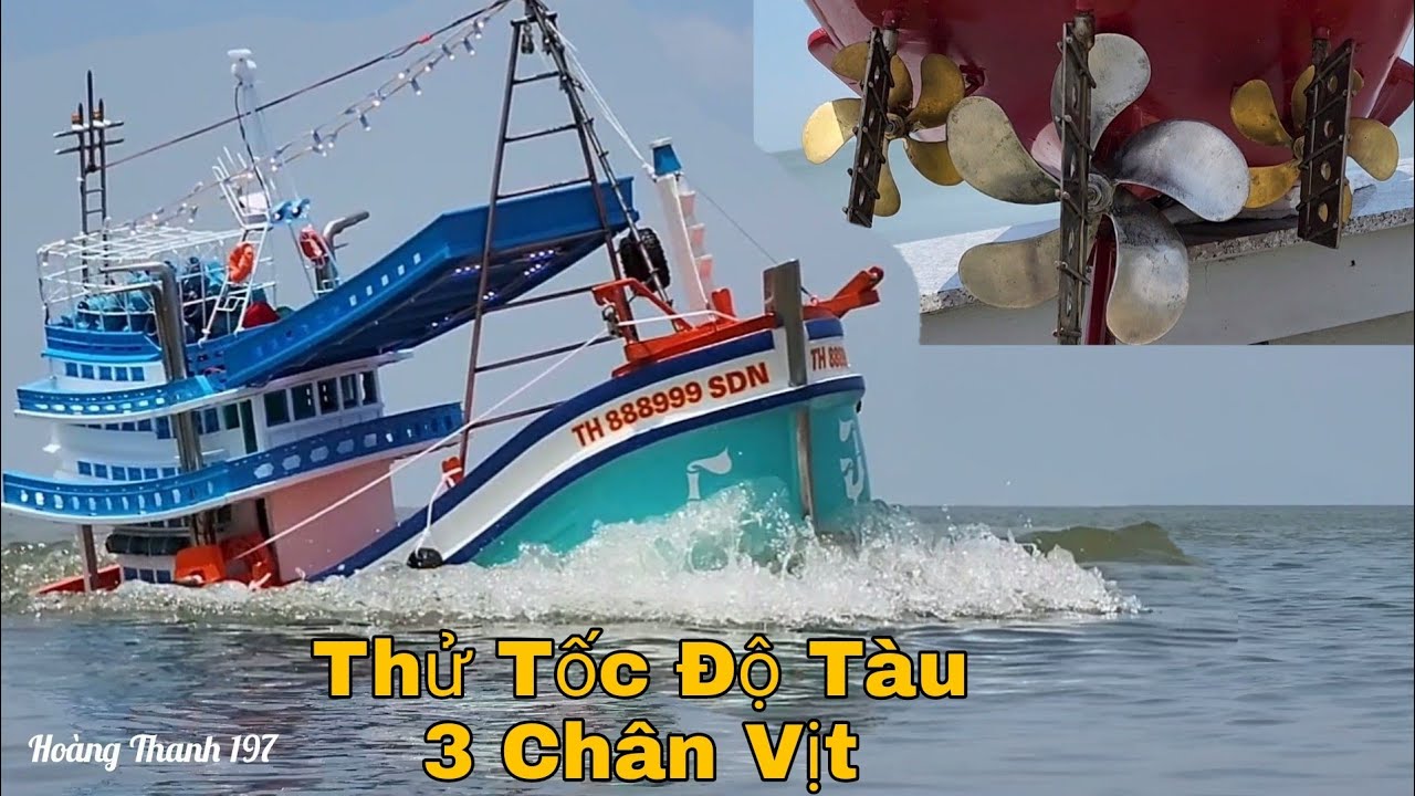 Tàu Tự Chế 3 Chân Vịt Chạy Thử Tốc Độ Sẽ Như Thế Nào