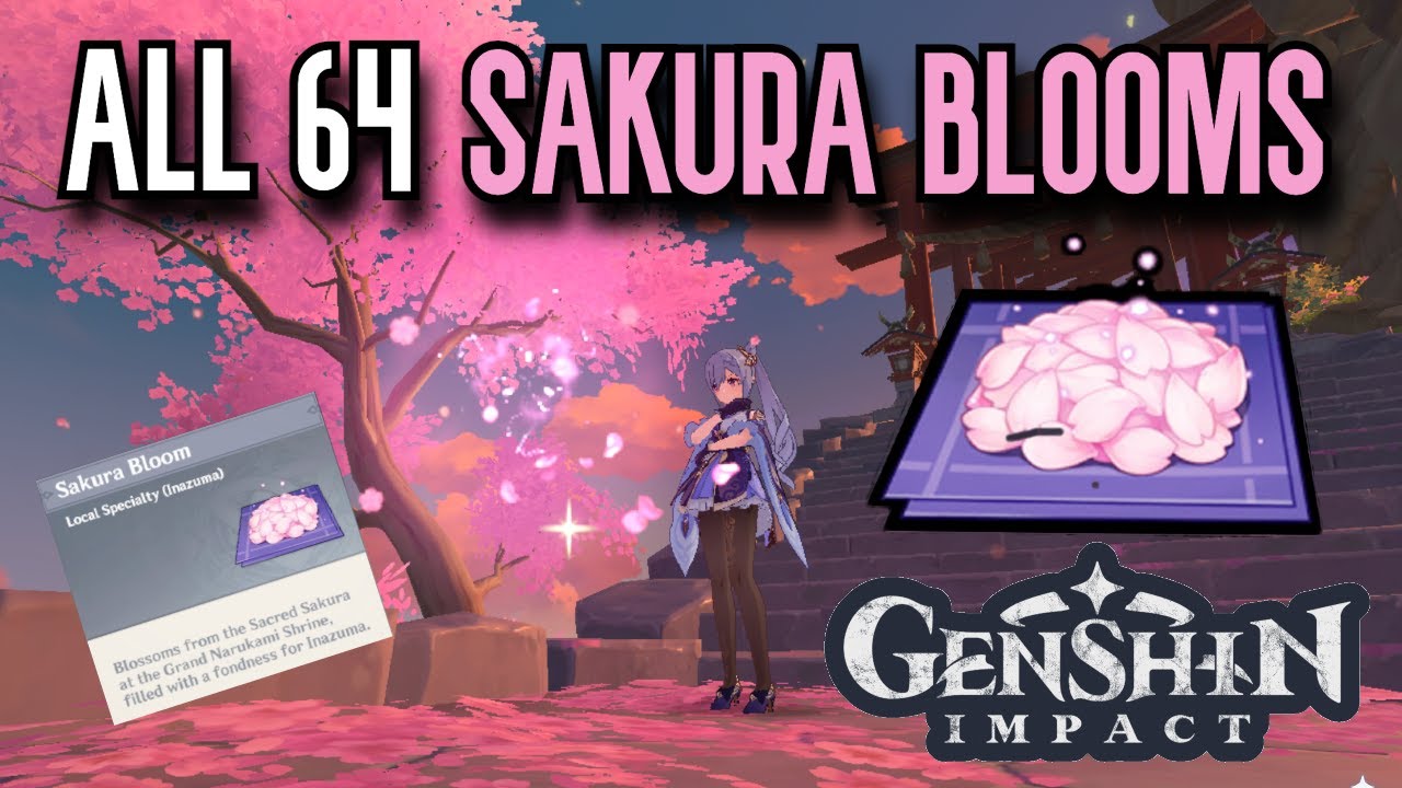 ALL 64 Sakura Bloom Locations | Complete Guide & Efficient Route | Genshin Impact Inazuma