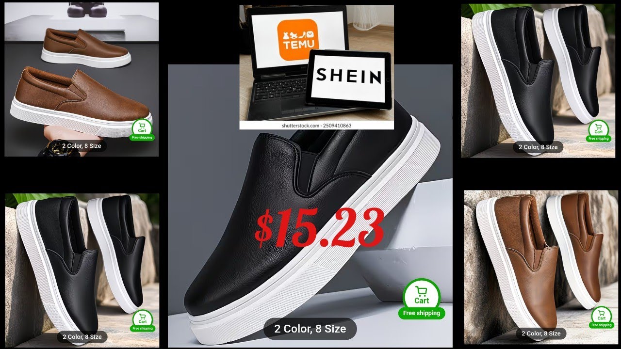 SNEAKERS, MEN'S SLIP-ON SKATE SHOES, CASUAL LOAFERS FOR STUDENTS, TRENDY VERSATILE FLAT SHOES 🎉