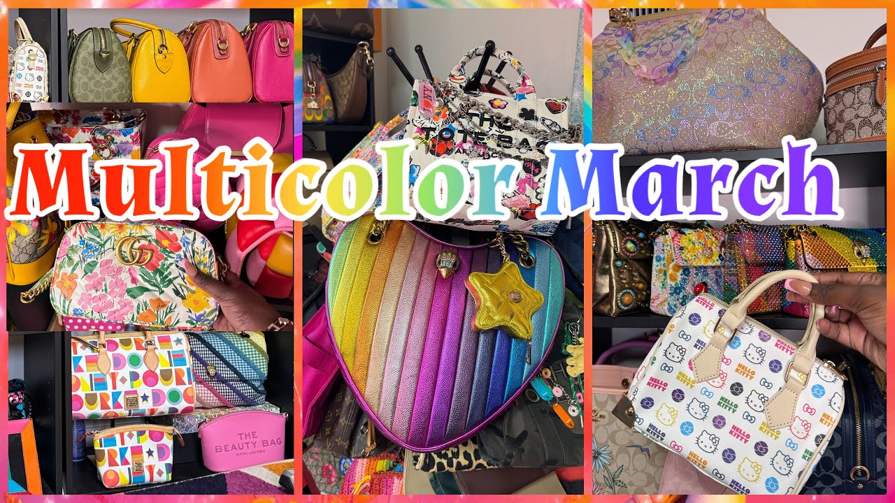 Multicolor March | We’re Back Again! Multicolor Handbag Collection 👜🍭🎨🌈💐| Bag Tag 🏷️ 