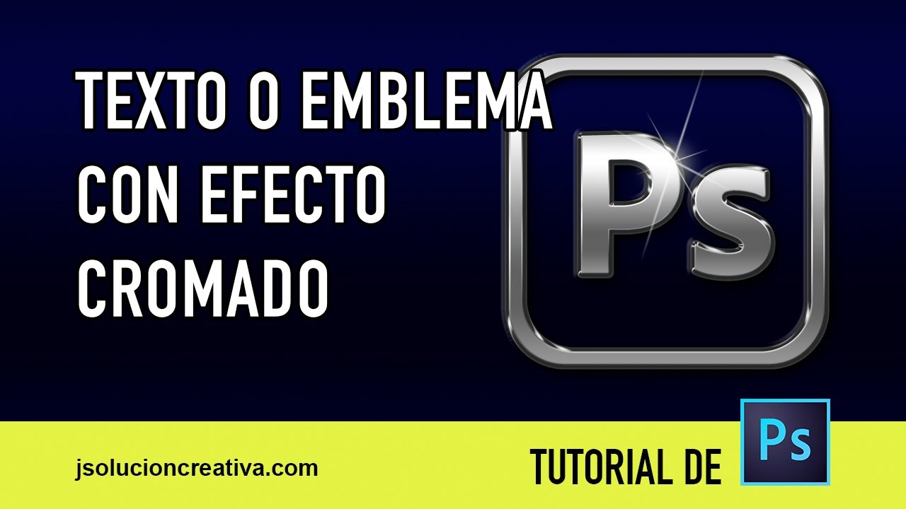 Texto o símbolo con efecto cromado en Adobe Photoshop ¡MUY FÁCIL!